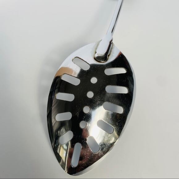 Vintage Foley Chrome Plated Slotted Serving Spoon - Picture 3 of 5